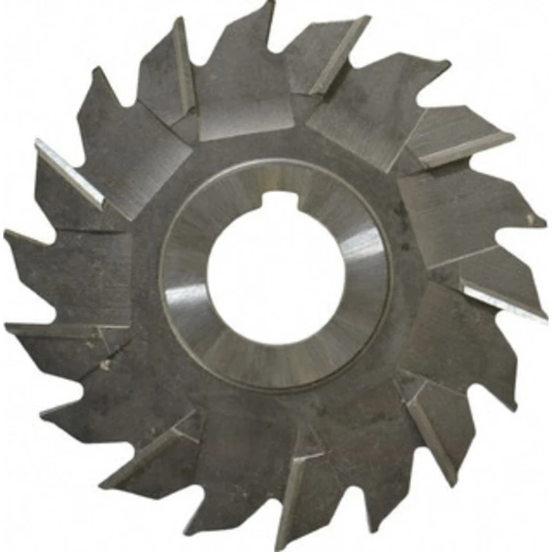 Made in USA 4 Diam x 1/4 Face Width Staggered Tooth Side Milling Cutter 1 Arbor Hole, High Speed Steel, Uncoated, 18 ...